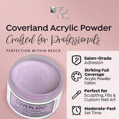 TONES Sugar Plum on-nail design application demonstrates versatile acrylic and dip options.