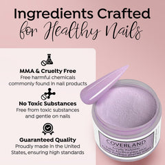 TONES Sugar Plum powder closeup highlights fine texture for quick sculpting and dip-system prep.
