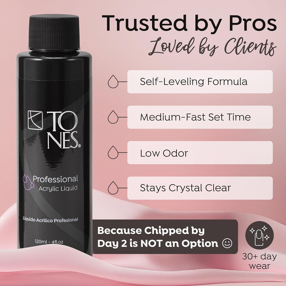 TONES Watermelon Scented EMA Monomer adhesion test panel shows strong bond and lift resistance.