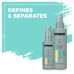 TONI&GUY Casual Sea Salt Spray bottle pour enhances texture for beachy vibes