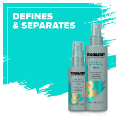 TONI&GUY Casual Sea Salt Spray six-point-eight-ounce-bottle for versatile, casual styling