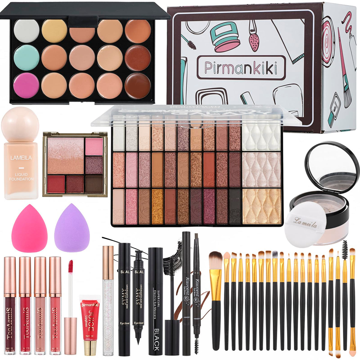 TooAemiS makeup kit eyeshadow palette close-up shows vibrant, blendable colors for day-to-night looks