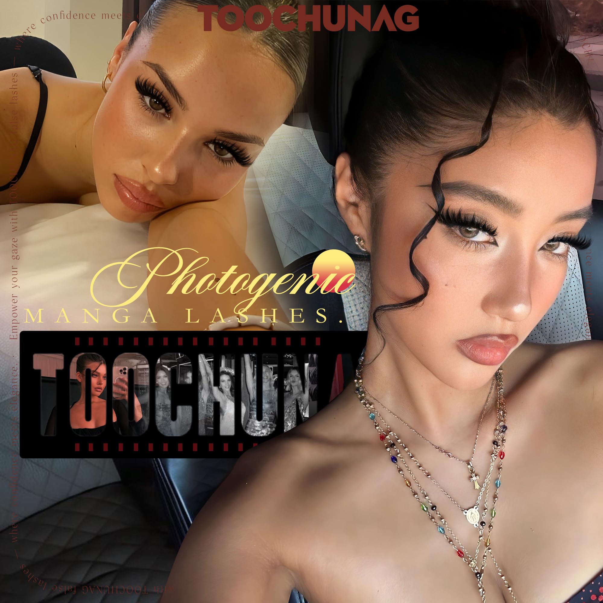 TOOCHUNAG anime lashes 12-18mm for versatile eye styling