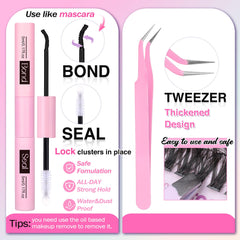 TOOCHUNAG precision lash tweezers for accurate cluster placement