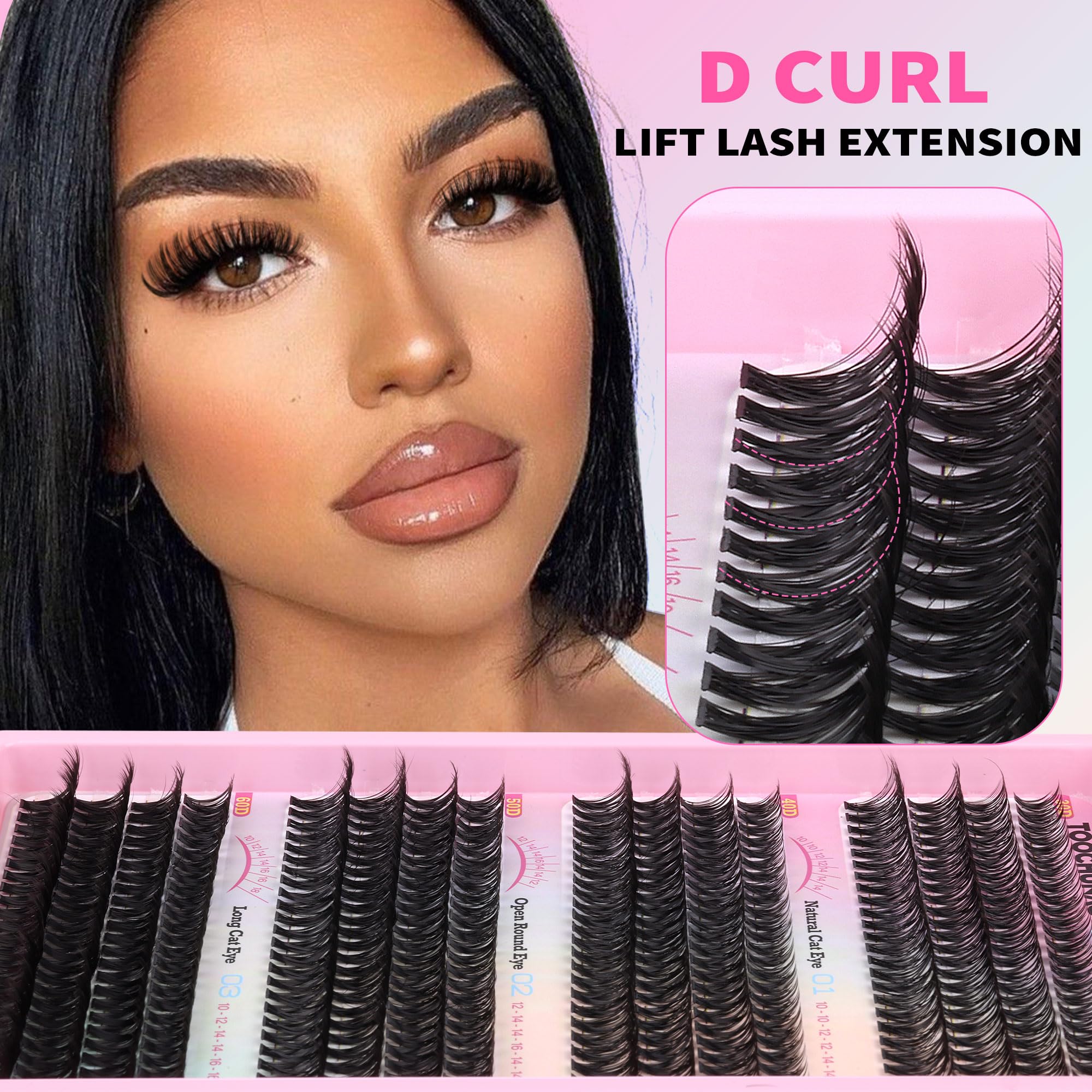 TOOCHUNAG thicker 50D-60D lashes, ideal for dramatic events and nightlife
