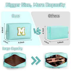 PU leather exterior of TOPEAST bag provides waterproof protection for cosmetics