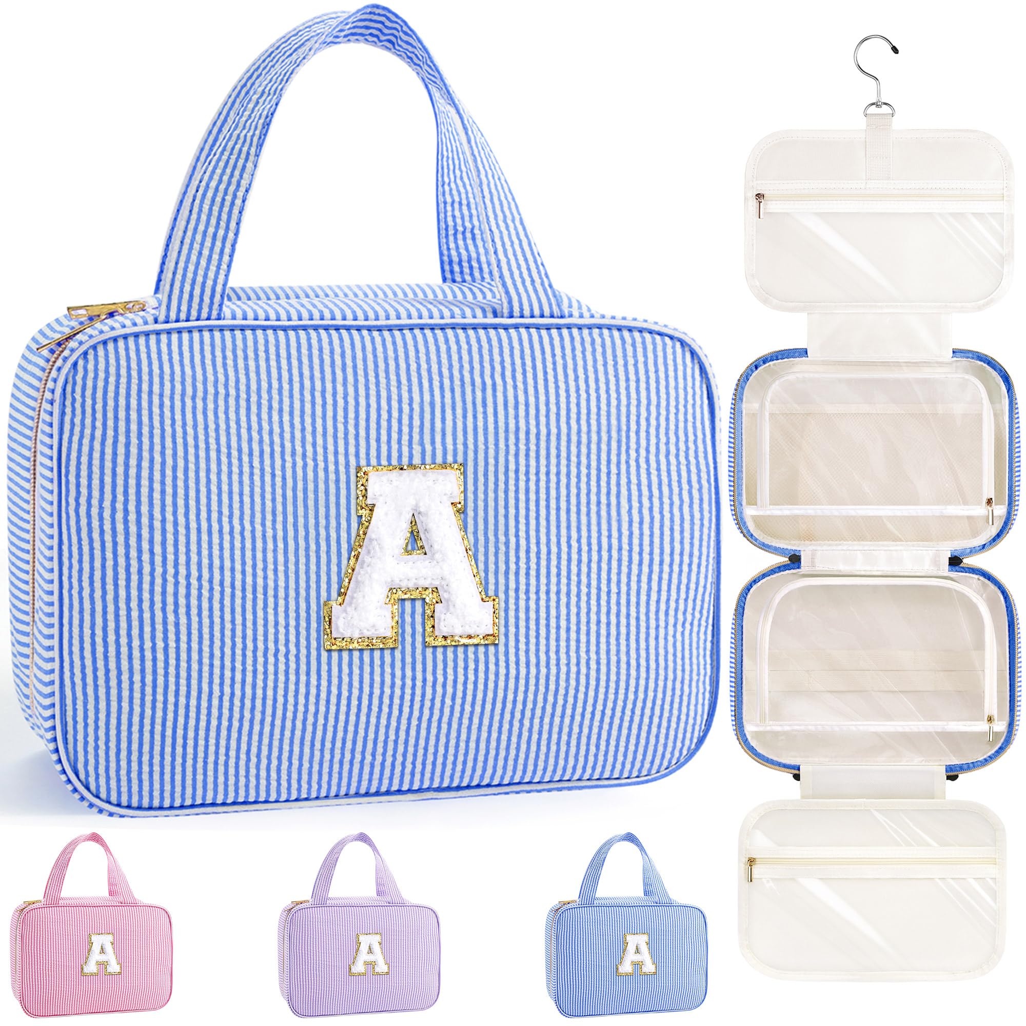 TOPEAST travel hanging toiletry bag keeps essentials organized on trips.