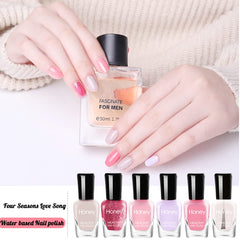 Tophany base coat and top coat steps visual for easy home manicure.
