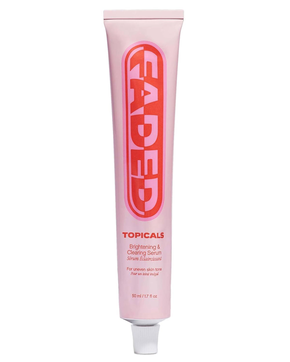 Topicals Faded serum bottle close-up for daily brightening