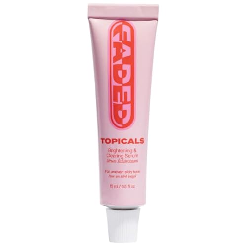 Topicals Faded serum closeup highlights kojic acid and niacinamide for even skin tone