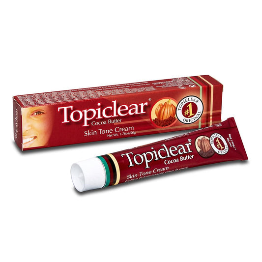 Topiclear Cocoa Butter Cream tube showing deep hydration for radiant skin