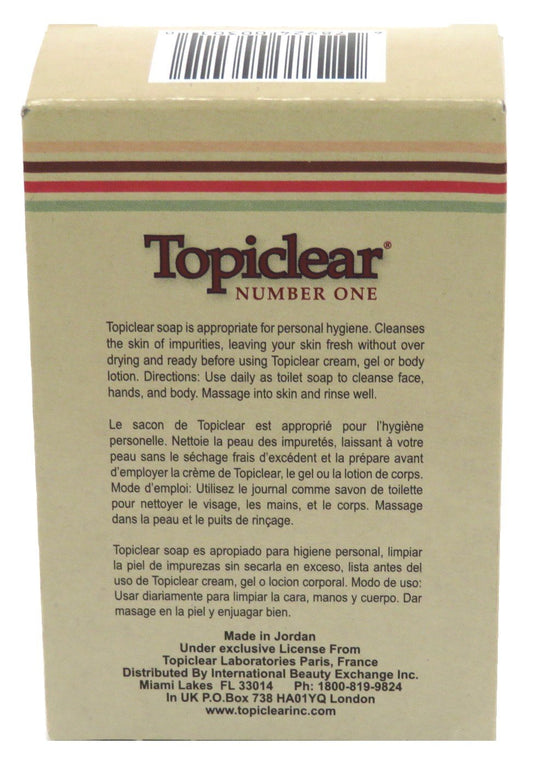 Topiclear Number One Soap six-pack packaging for sharing or travel