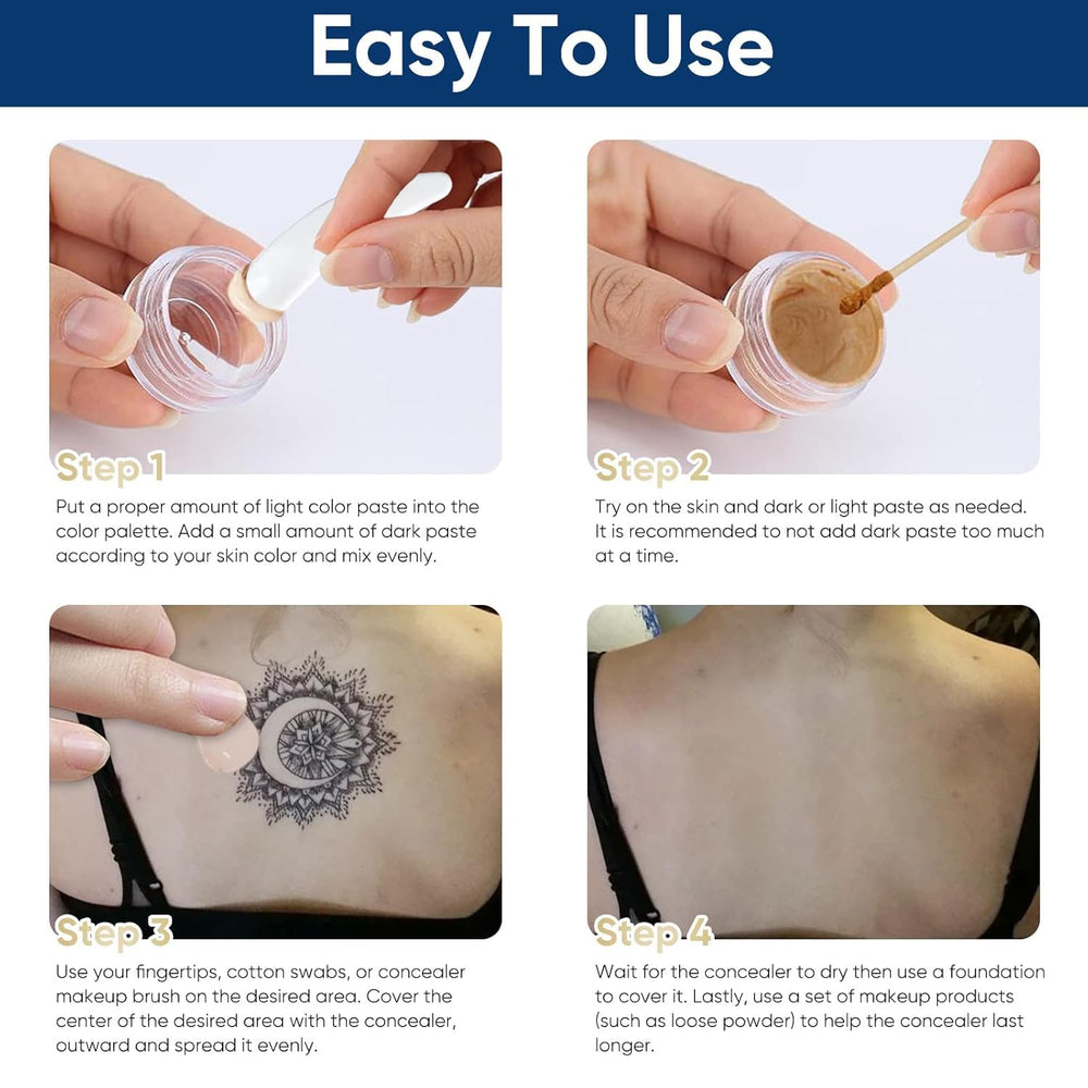 Topicy tattoo cover-up makeup application brush aids precise touch-ups