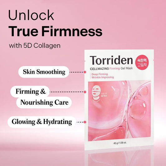 Torriden CELLMAZING face-neck embossed mask close-up for deep penetration