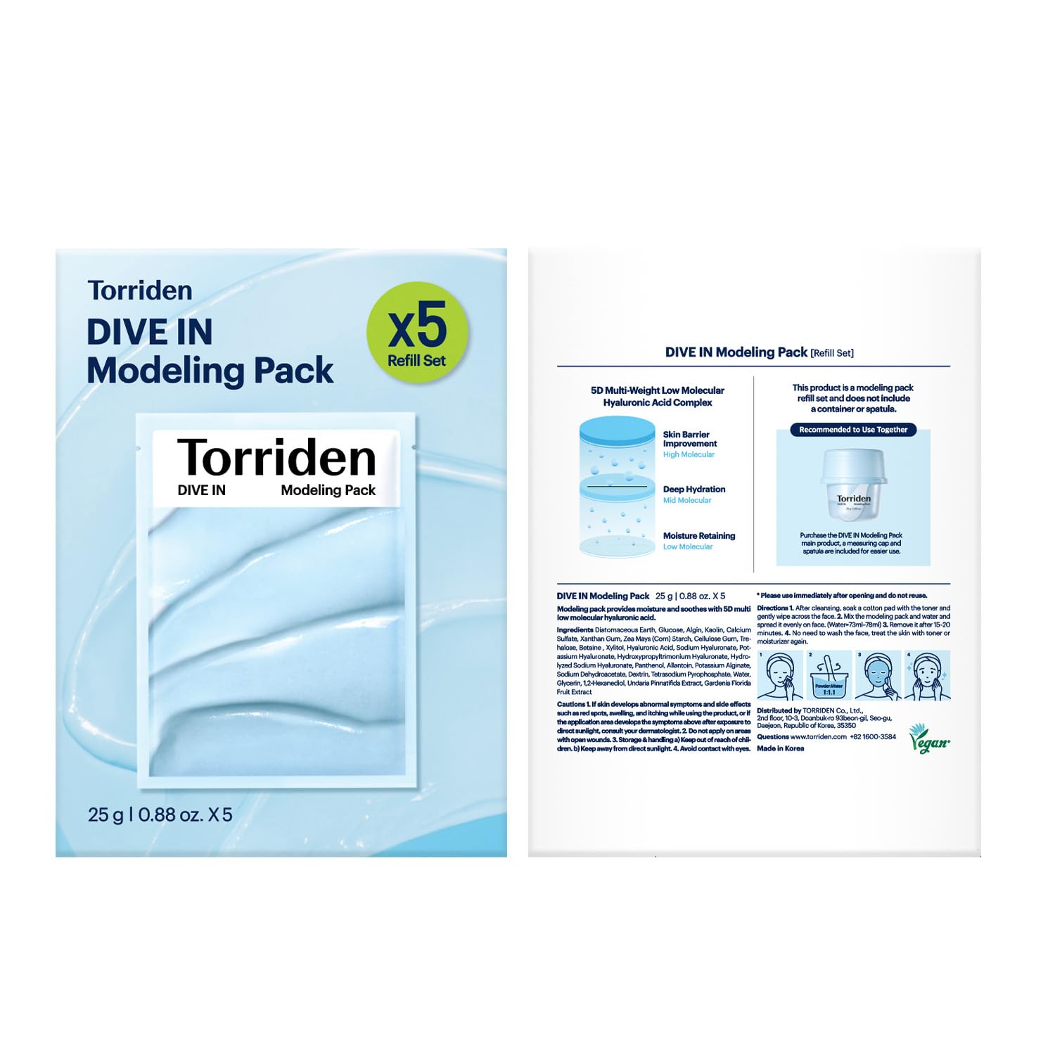 Eco-friendly packaging concept for Torriden DIVE IN Modeling Mask (container not included)