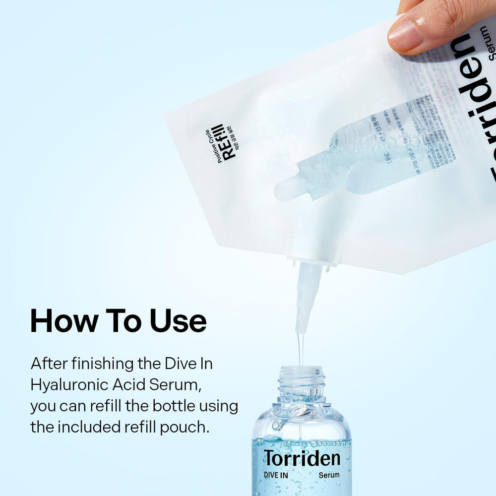 Torriden DIVE IN Serum applying step for even coverage