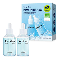 Torriden DIVE IN serum bottle close-up for deep hydration.