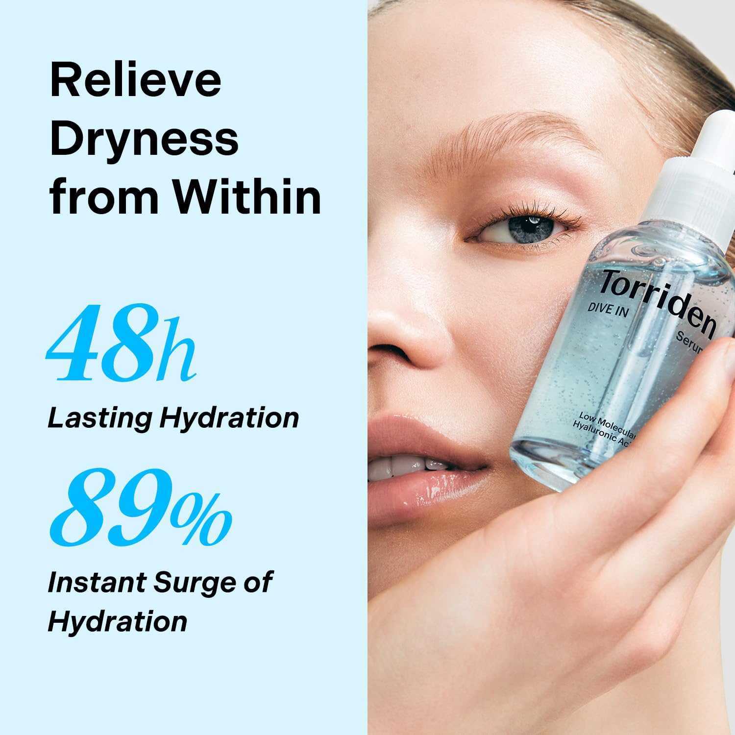 Torriden DIVE IN serum dropper detail for precise dosing.