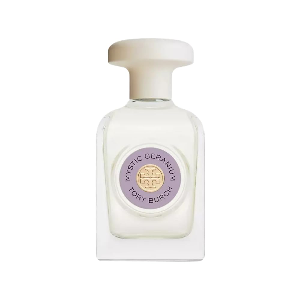 Tory Burch Mystic Geranium EDP bottle for daily wear with floral notes.