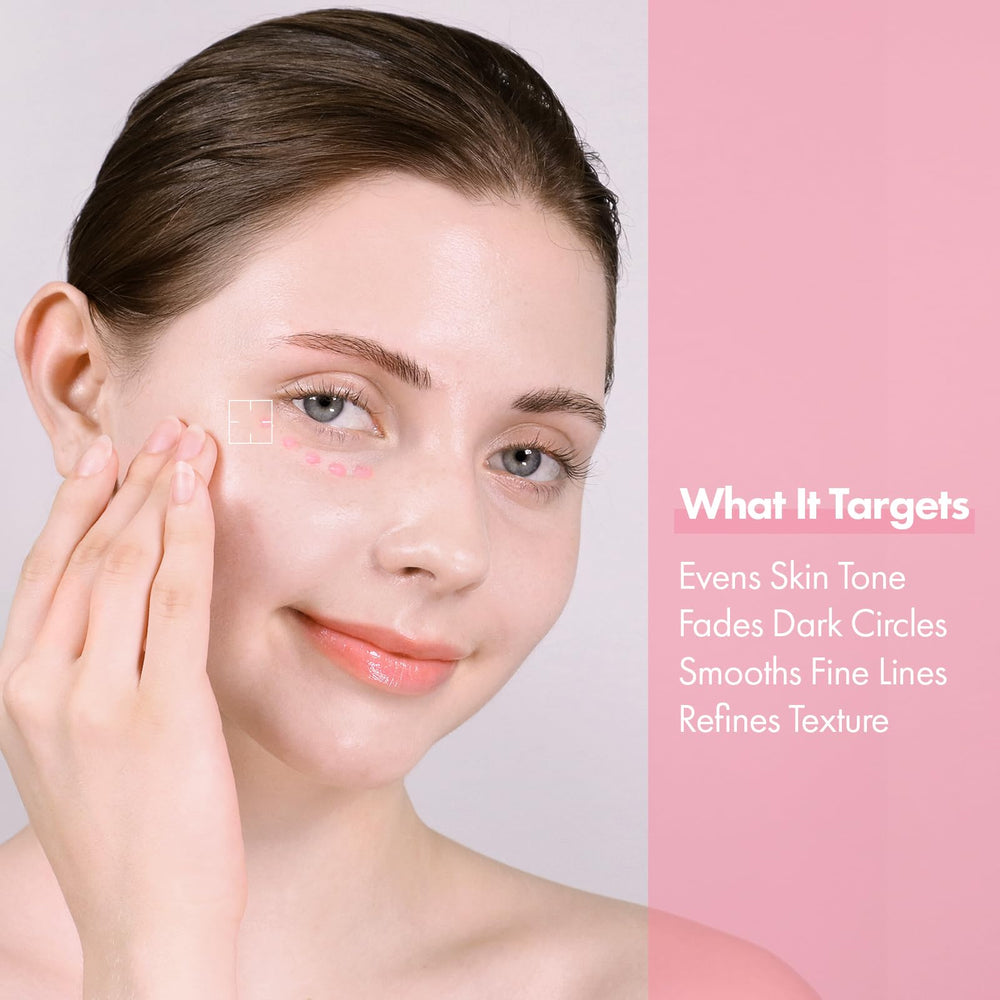 Texture swirl of TOSOWOONG PDRN Pink Peptide Eye Cream on skin indicating hydration