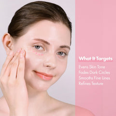 Texture swirl of TOSOWOONG PDRN Pink Peptide Eye Cream on skin indicating hydration