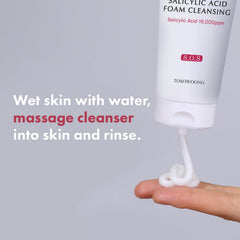 TOSOWOONG Salicylic Acid Foam Cleanser aloe hydration helps maintain moisture