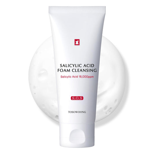 TOSOWOONG Salicylic Acid Foam Cleanser bottle for deep pore cleansing on oily skin