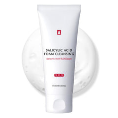 TOSOWOONG Salicylic Acid Foam Cleanser bottle for deep pore cleansing on oily skin