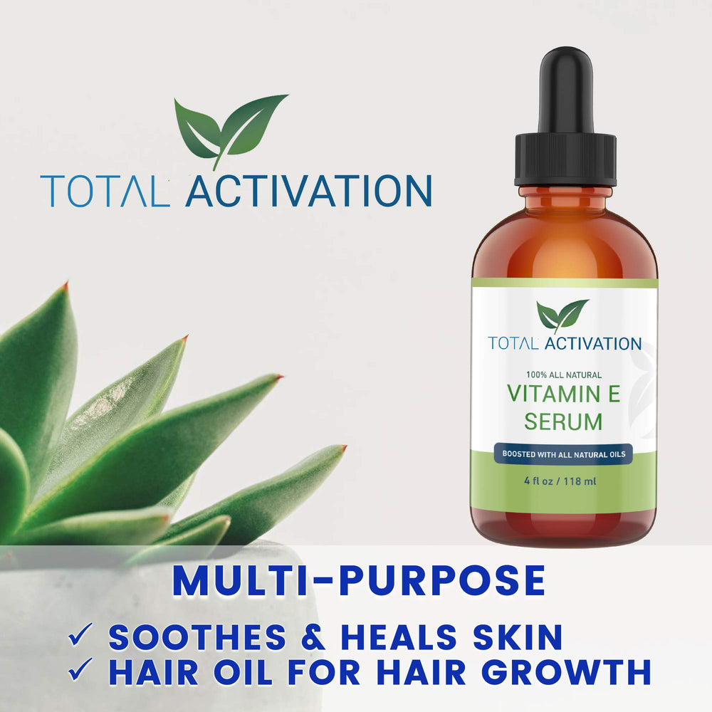 Total Activation Vitamin E Serum used in daily skincare routine
