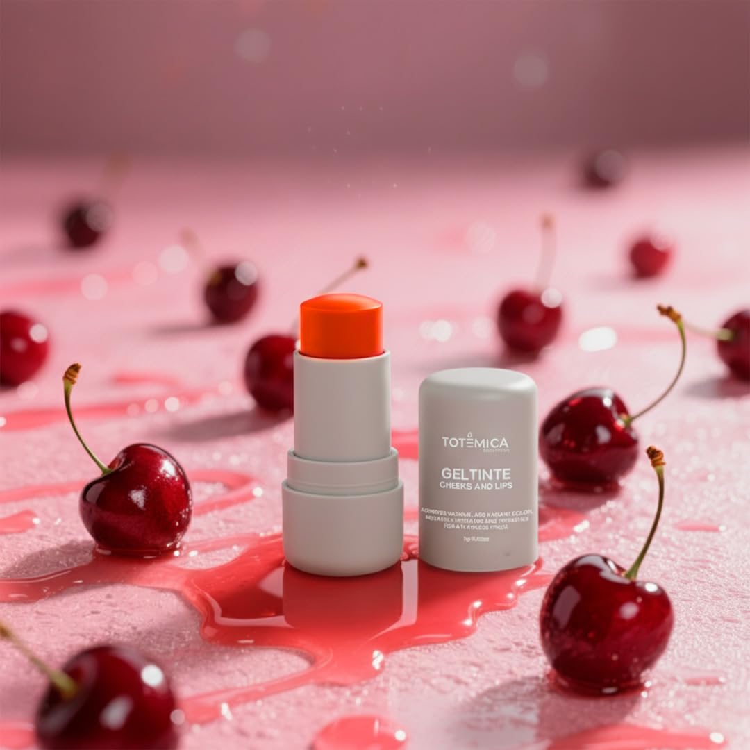 TOTEMICA Jelly Tint on cheeks provides buildable color for a natural flush