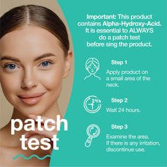 TOUCH Glycolic Lotion vegan and USA-made icons reinforce clean production.