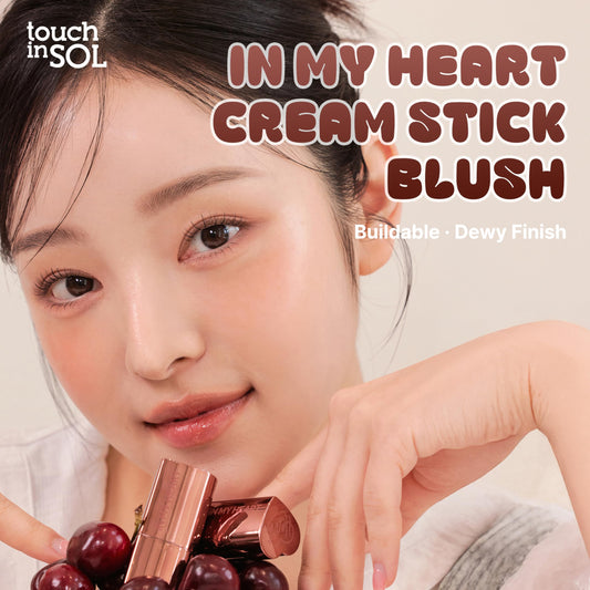 Touch in Sol In My Heart Stick Blush creamy texture close-up