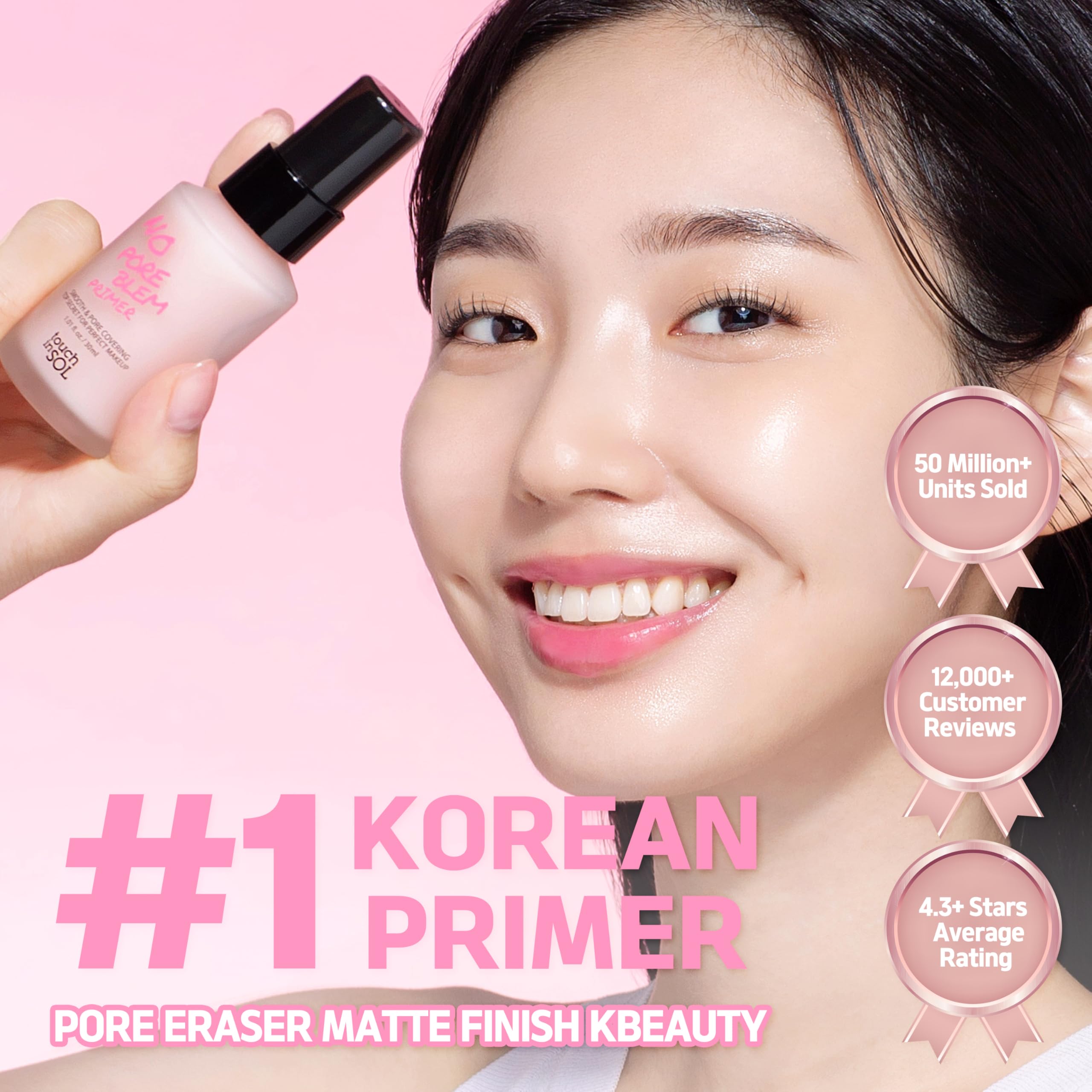 Touch in Sol No Poreblem Primer matte finish closeup reduces oil shine