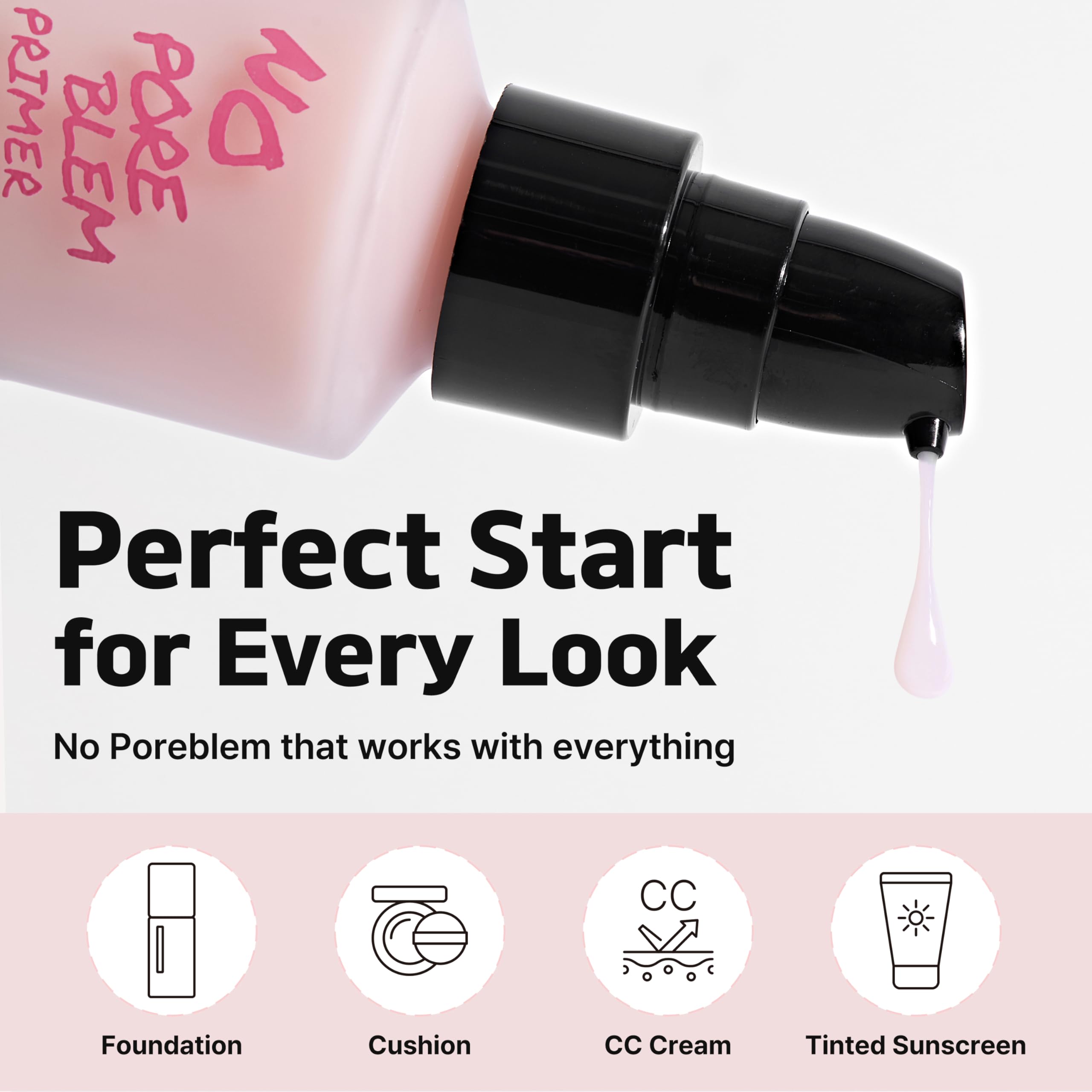 Touch in Sol No Poreblem Primer skin-texture prep closeup for smooth makeup