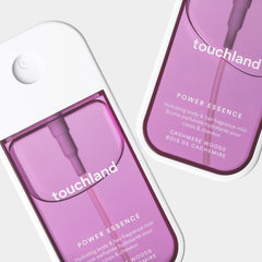 Touchland Cashmere Woods mist packaging box display