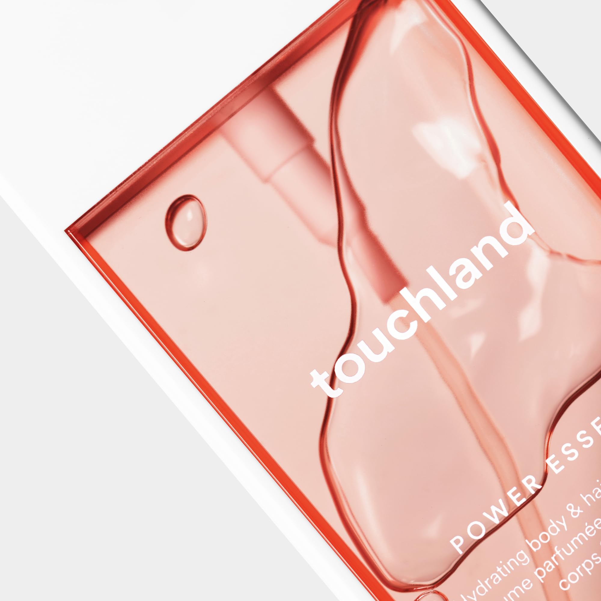 Touchland Peachy Lychee Mist lifestyle shot of mist being used during a busy day