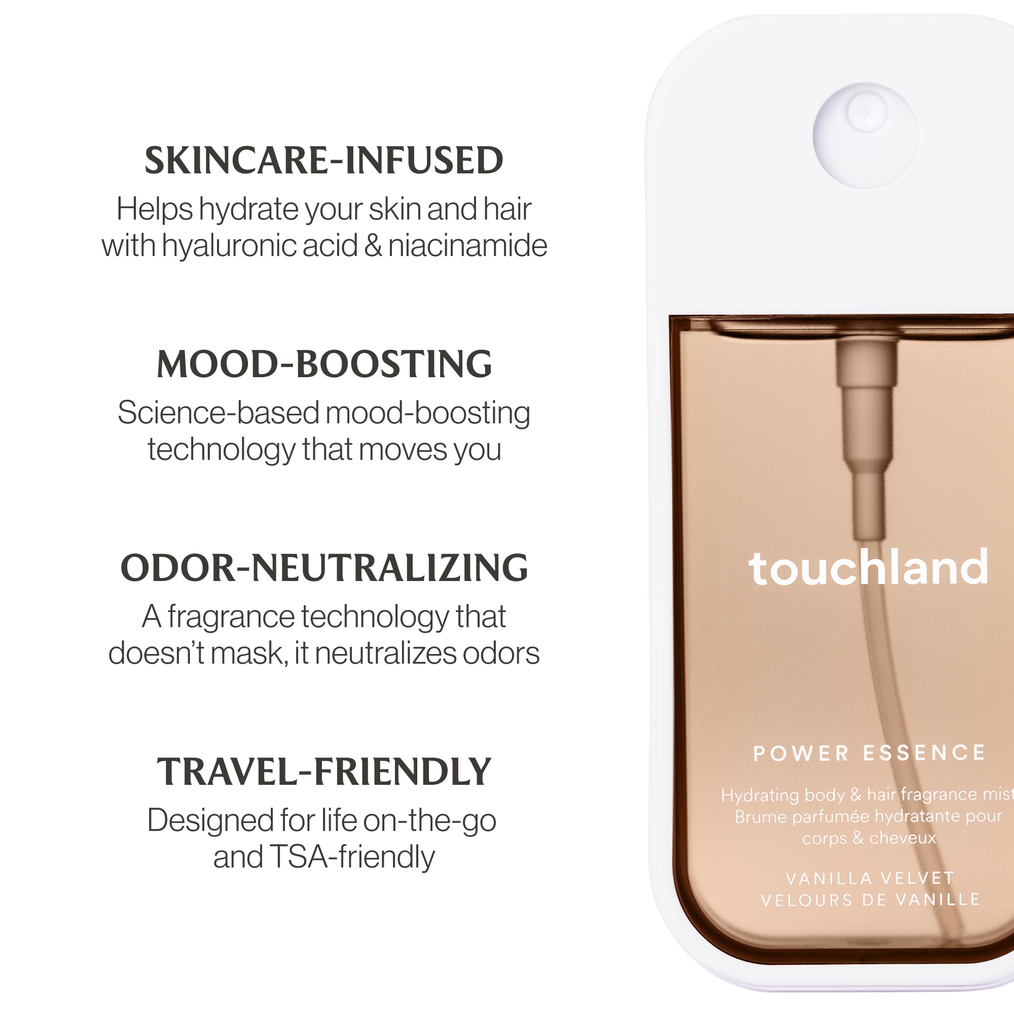 Touchland Vanilla Velvet layering option for a personalized fragrance.