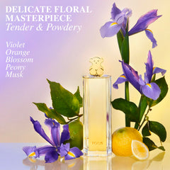 TOUS fragrance bottle emphasizes orange blossom for a bright mood