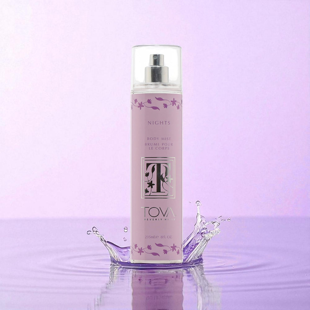 TOVA Nights box packaging, gift-ready USA-made cruelty-free fragrance.