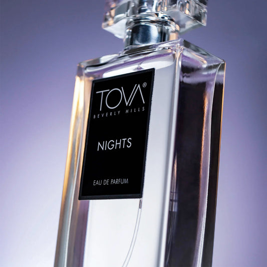 Tova Nights EDP bottle close-up with pear note, ideal for evening transitions.