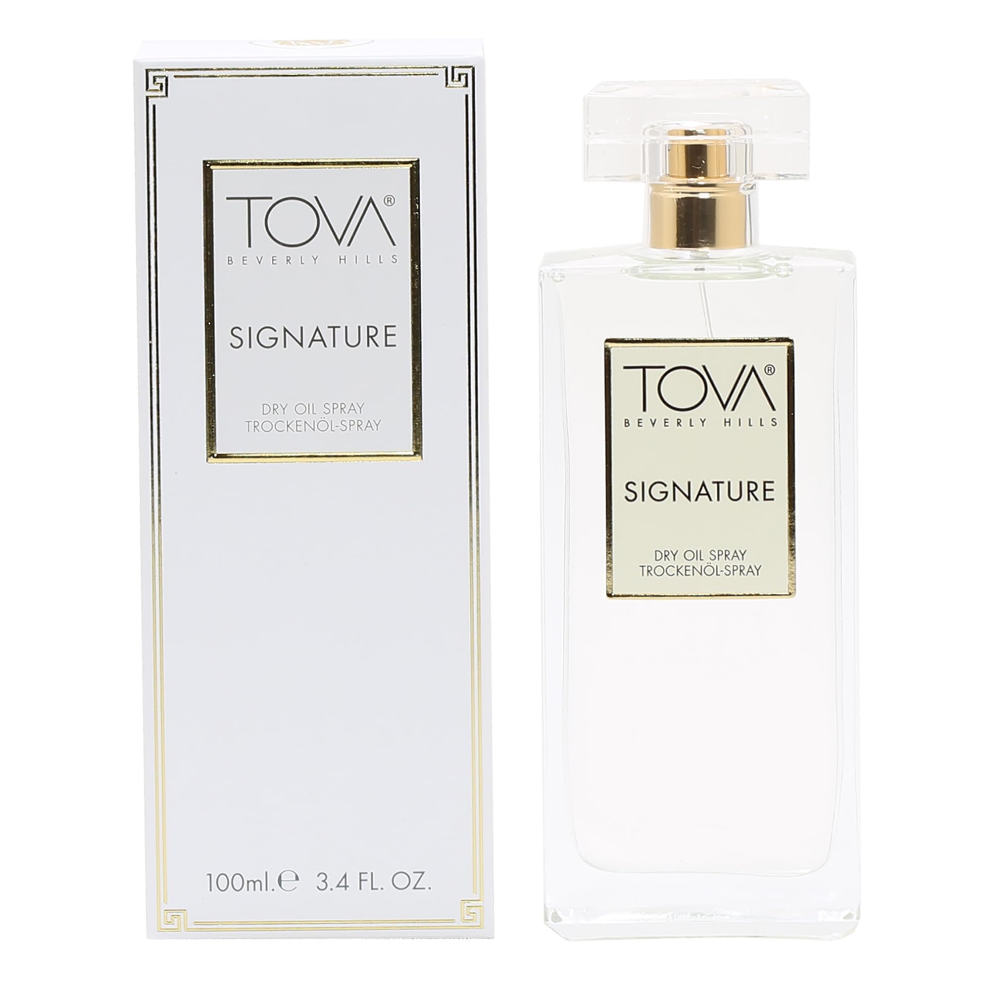 Tova Signature Dry Oil Bottle with clean floral scent and lightweight hydration.