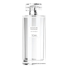 Tova Signature Platinum etched label emphasizes authenticity and a refined scent journey.
