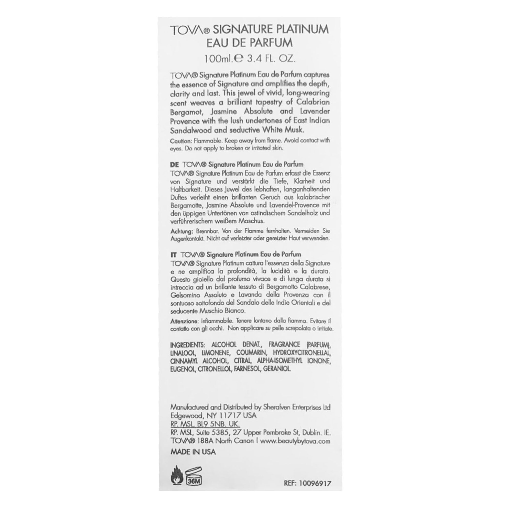 Tova Signature Platinum spray top providing precise, mess-free application for daily wear.