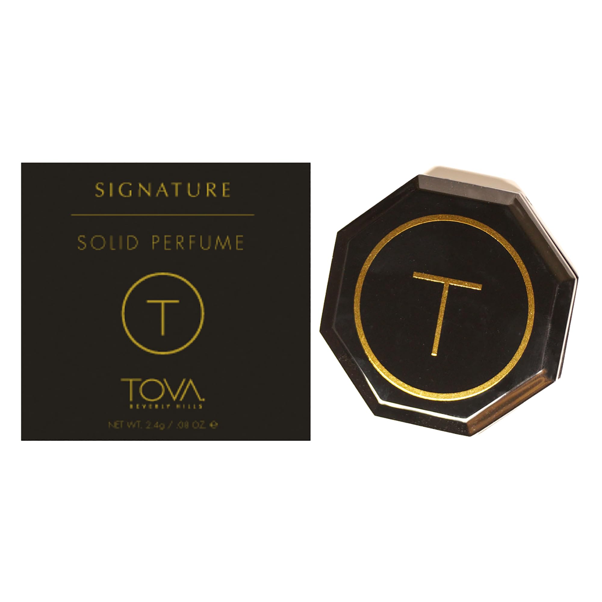 TOVA Signature Solid Perfume Compact close-up, sleek on-the-go fragrance for instant scent touch-ups.