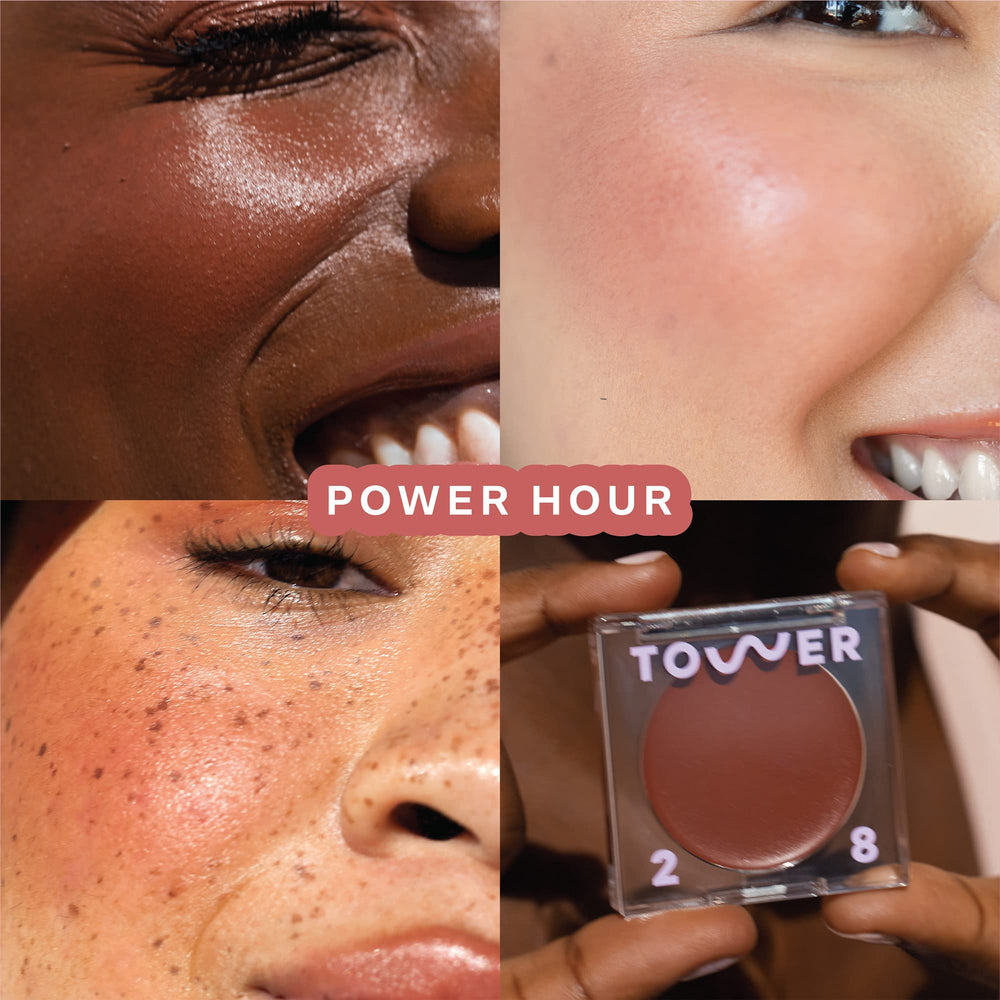 Tower 28 BeachPlease tinted lip balm being applied for color and moisture