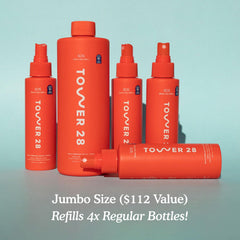 Tower 28 Jumbo SOS Recovery Face Cream ingredients closeup suggests ceramides and hyaluronic acid.