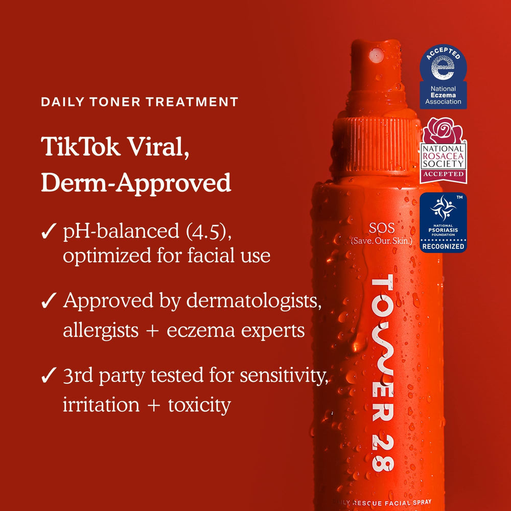 Tower 28 Jumbo SOS Recovery Face Cream texture closeup highlights creamy, non-greasy finish.