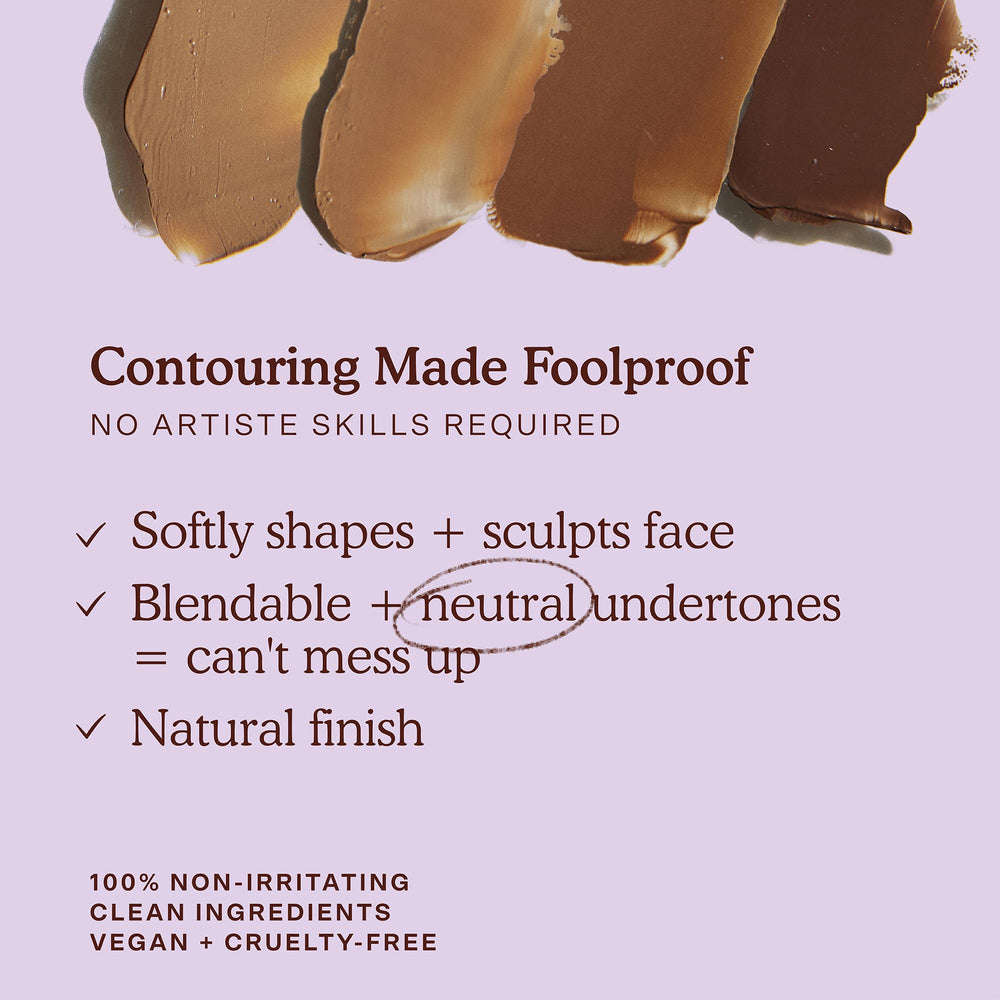 Tower 28 Sculptino Cream Contour Hammer application on cheekbones for subtle dimension.