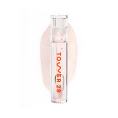Tower 28 ShineOn Clear Lip Gloss Jelly packaging close-up showing premium design.