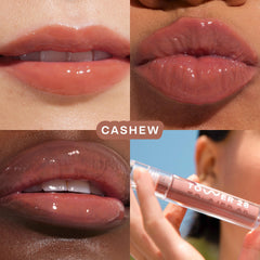 Tower 28 ShineOn Lip Jelly swatch shows creamy, non-sticky texture